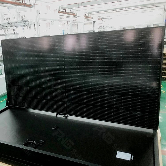 All black solar panel