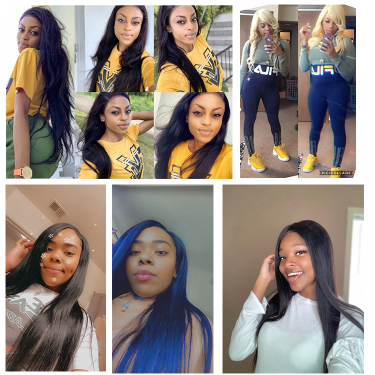 Natural Wholesale Indian Human Straight Swiss HD Transparent Lace 5x5 Lace Front Glueless Raw Hair Wigs for Black Women