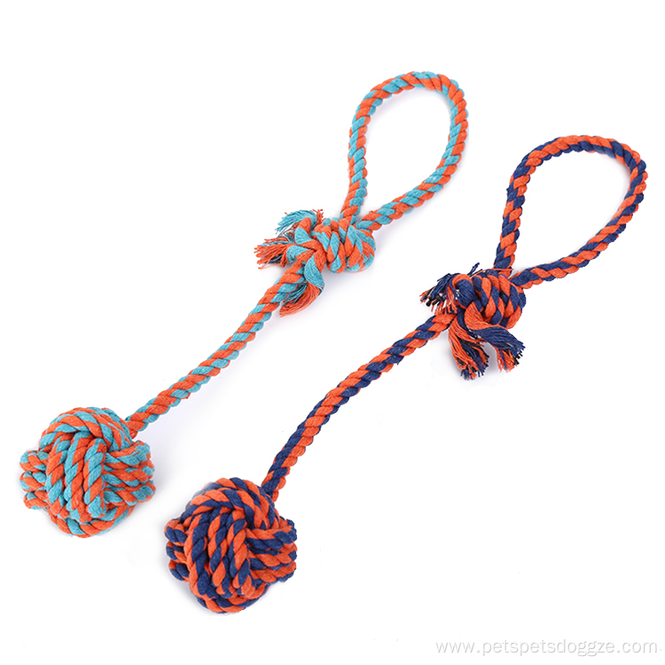 Rope Ball with Handle for Interactive Toys