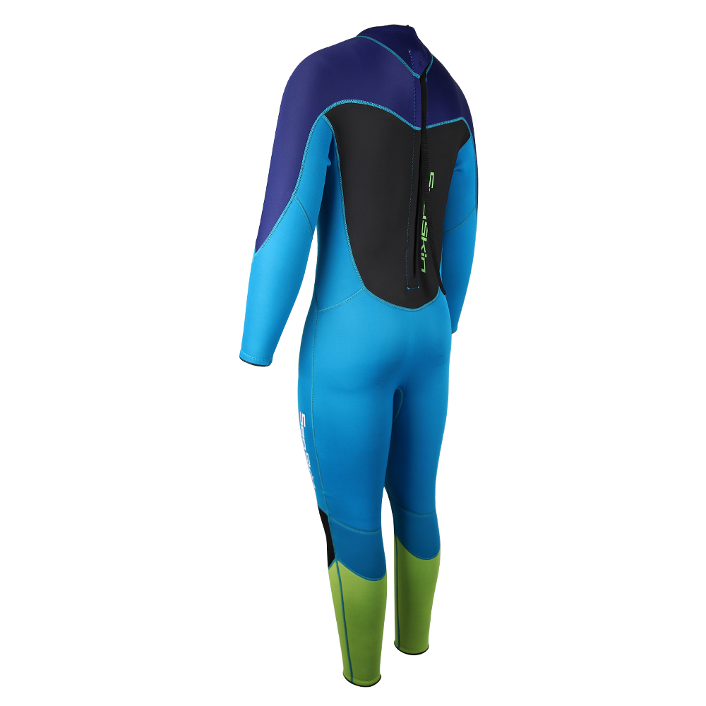 Seaskin Mens Back Zip Basic Neoprene Surfing Wetsuit