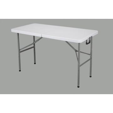 high quality 4ft solid white plastic folding table