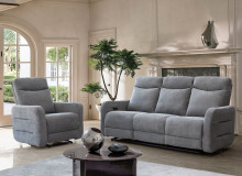 3 Seat and 2 Seater Recliners Cotton Linen