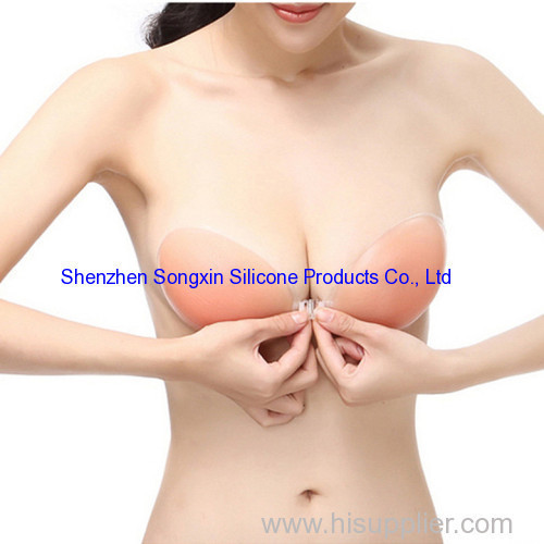 Silicone Adhesive Stick On Gel Push Up Strapless Backless Invisible Bra * 100% Brand New * 