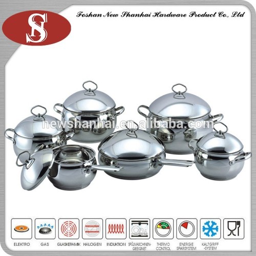 12Pcs Stainless steel apple cook ware set Sc716