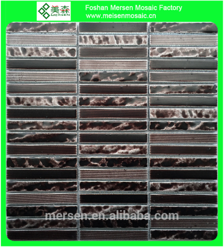 VE203 Newest design strip kitchen bathroom backsplash glass mosaic tiles