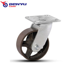 8 Inch Iron Wheel with Plate Steel Castors