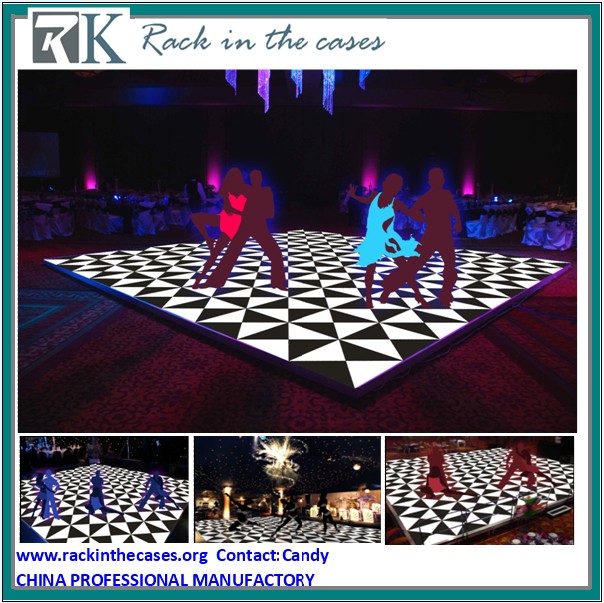 Black White Colour Dance Floor for Wedding Decoration