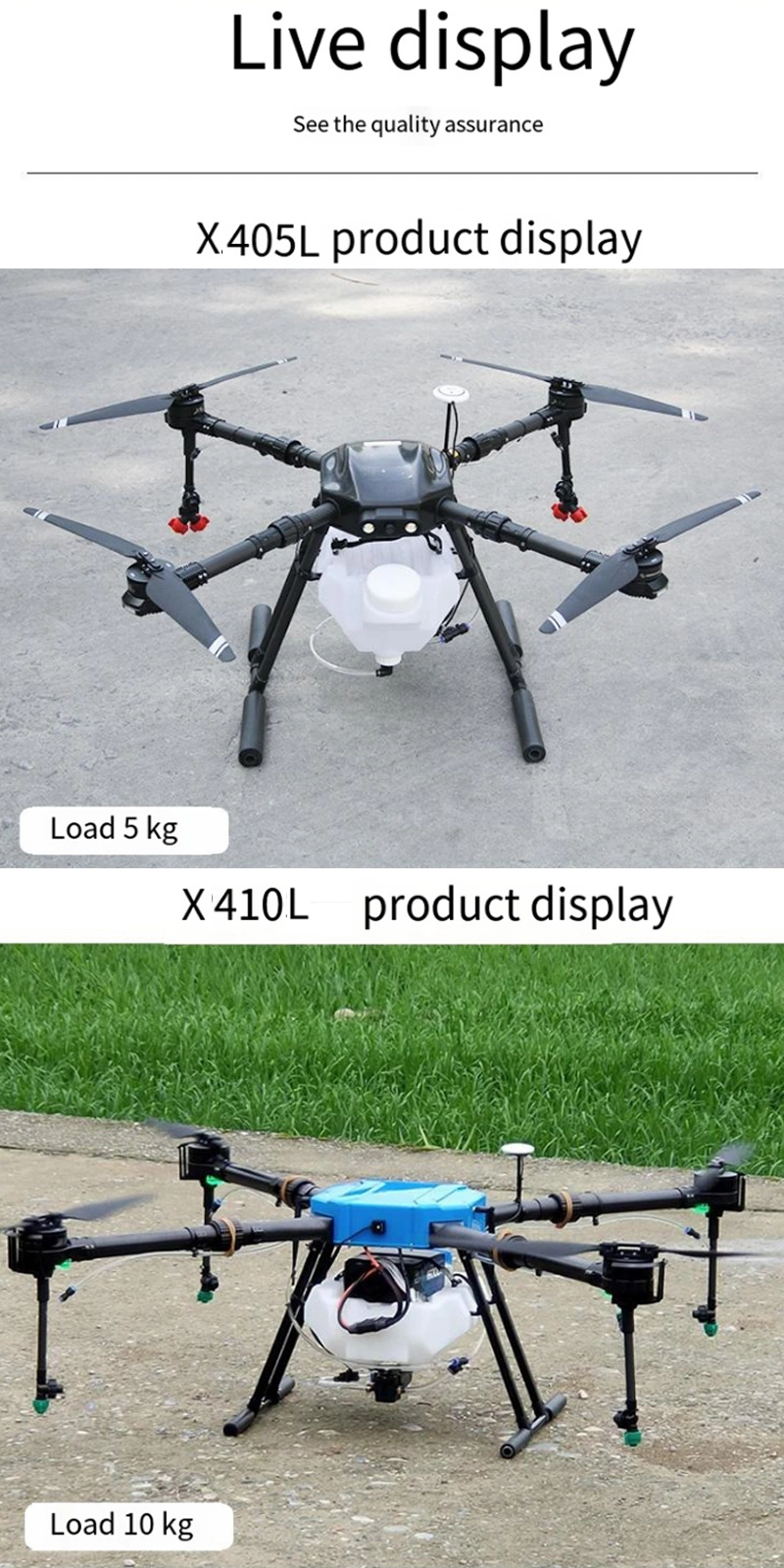 Agricultural Spraying Drone 5L Tank Loading Payload Uav Agriculture Drone