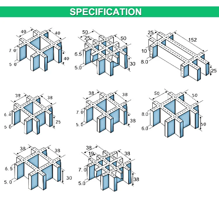 Preferred Top Quality FRP Molded Grating Grit Covered Gratings