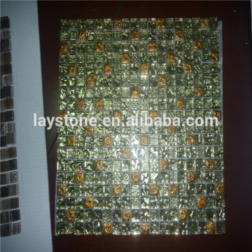 gold color glass mosaic tile