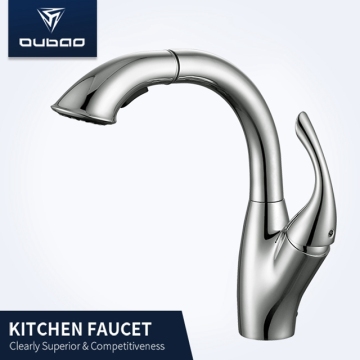 Contemporary Kitchen Deck Mount Single-Handle Sink Faucet