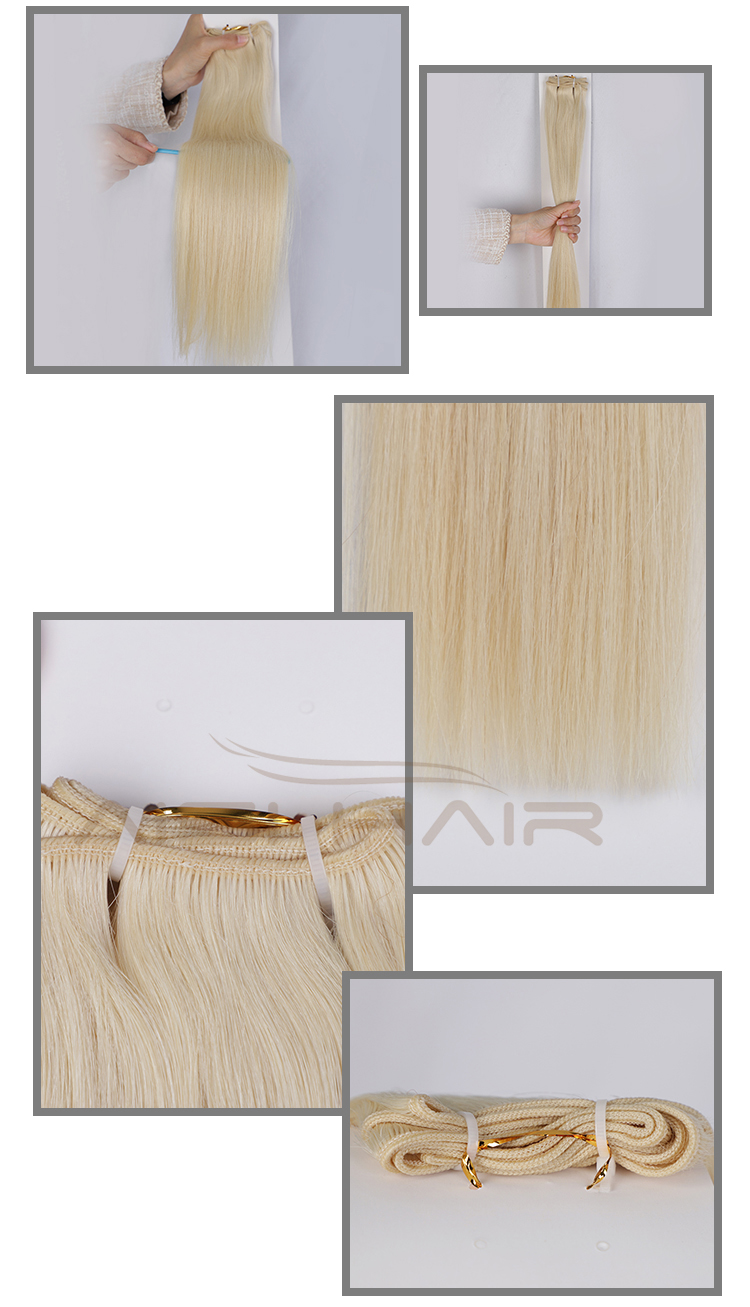 Aisi Hair 10A Brazilian Unprocessed Double Weft Blonde Human Hair Bundles Double Drawn Human Hair Extension For Women