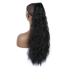 Natural Black Synthetic Drawstring With Clip Ponytail Hair extension Pony tail For Black Women
