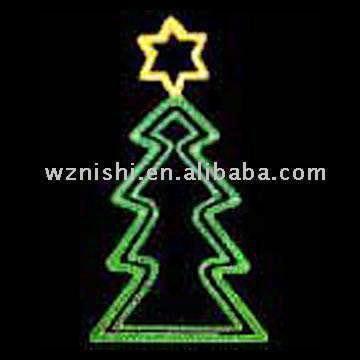 Rope Light Sculpture (Twin Tree)