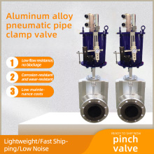 Aluminum alloy pneumatic pipe clamp valve