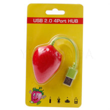 Fruit Strawberry 4 Port USB HUB
