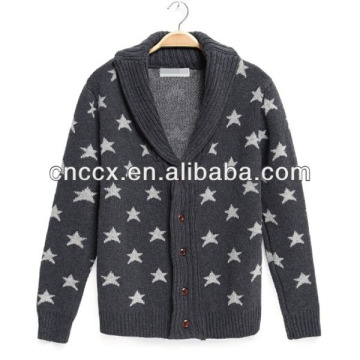 13STC5865 top selling mens jacquard cardigan sweater