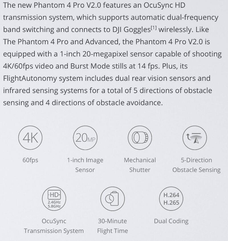 New DJI phantom 4 pro+ V2.0 drone with camera