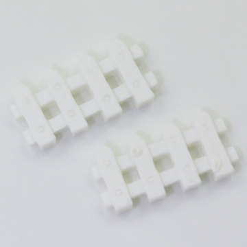 32*17mm Gesimuleerde Witte Hek Vormige Hars Cabochon Voor Kinderen Poppenhuis Ornamenten Charms DIY Speelgoed Decor Spacer