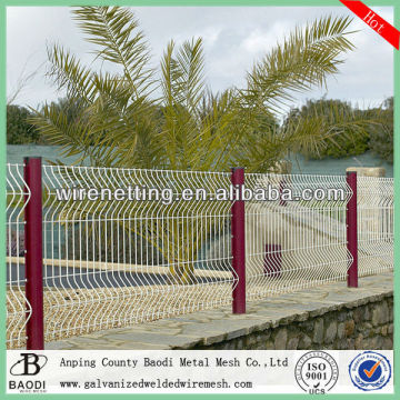 black welded wire fence