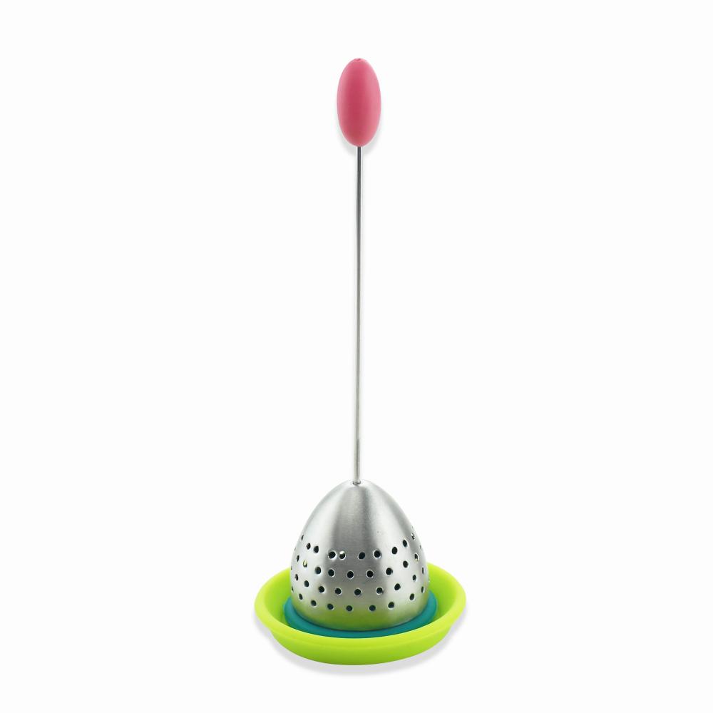 Mesh Silicone Tea Infuser med droppbricka