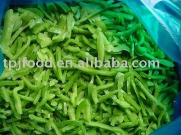 Frozen green pepper slices