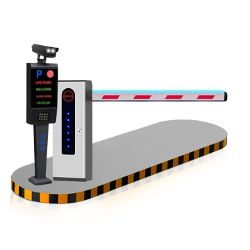 Car park automatic barrier gate with traffice light
