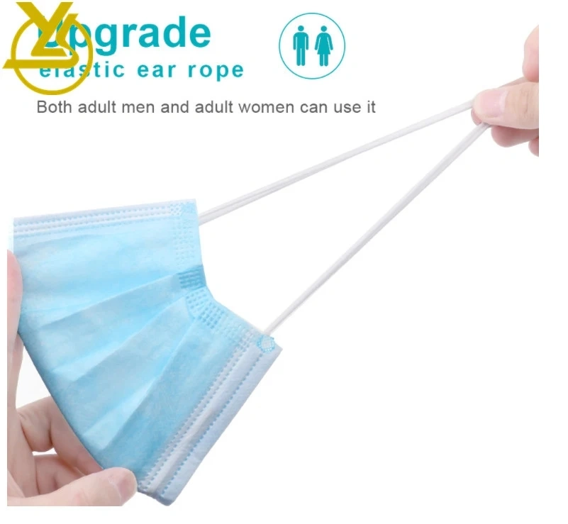 China High Quality Wholesale Disposable 3-Ply Non-Woven Face Mask
