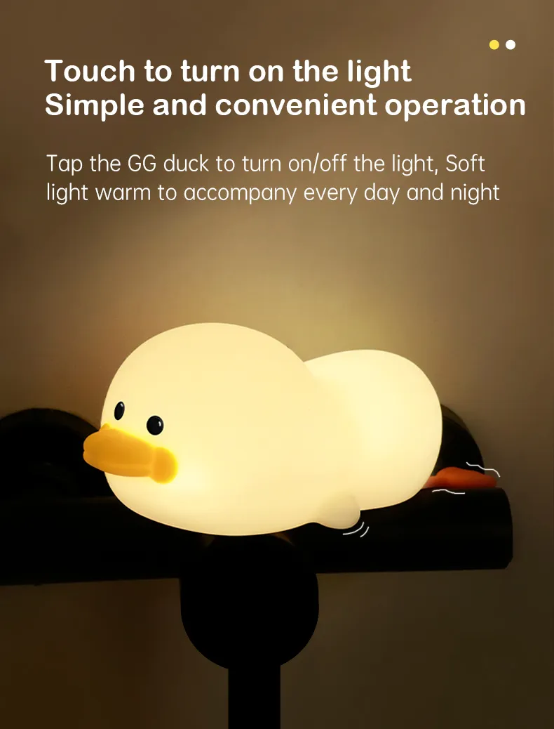 Charming Duck-Shaped Night Light for Children′s Sleep Space