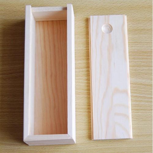 Hot Sale Natural Solid Wood Sliding Wooden Box