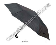 Auto Open 3 Sections Black Umbrella