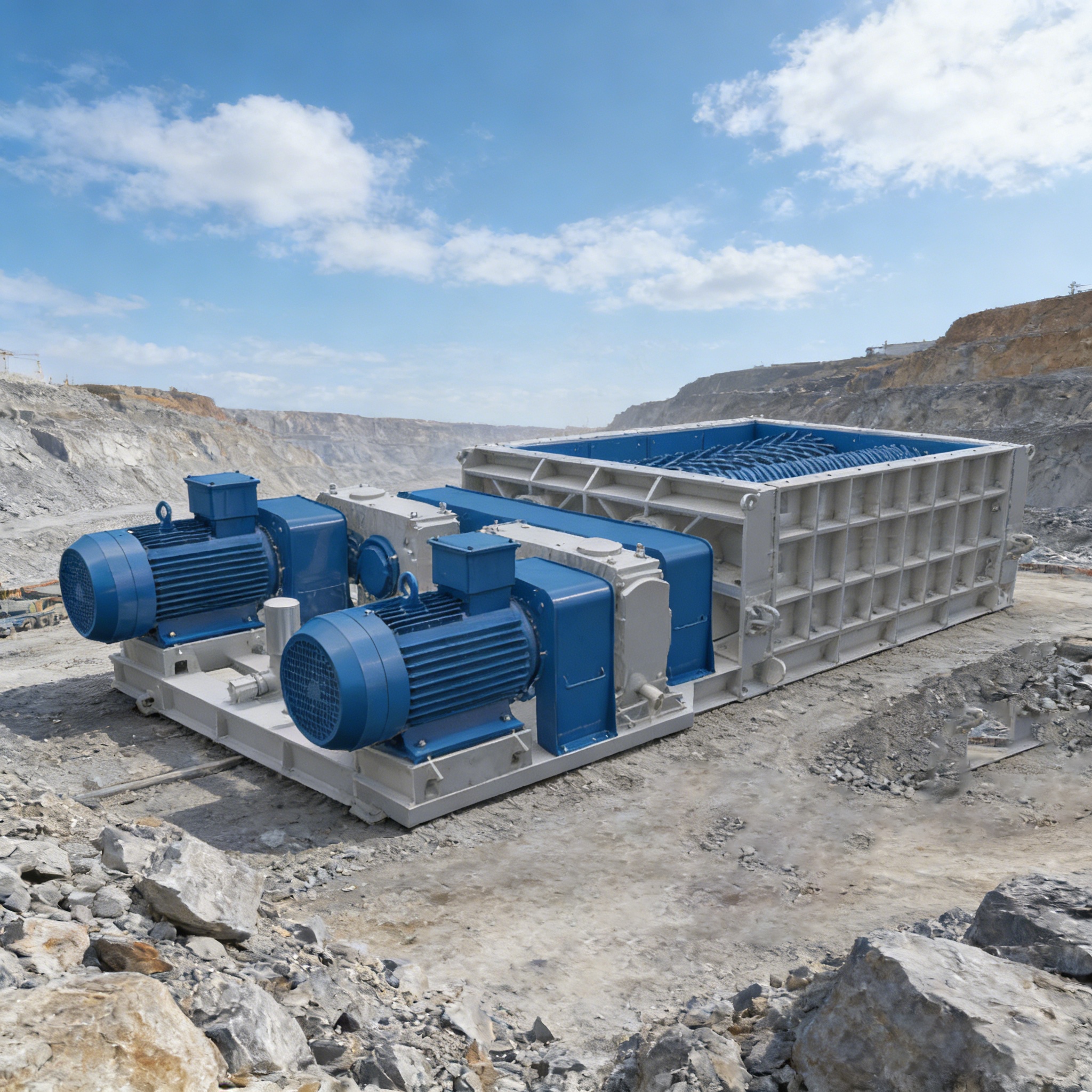 Penghancur Gulungan Gigi Ganda Tugas Berat Heavy Duty Double Tooth Roll Crusher