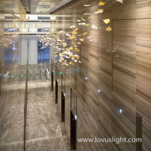 Elevator Corridor Pendant chandelier Gold Custom Decorative Pendant chandelier Hotel Interior Popular Pendant chandelier