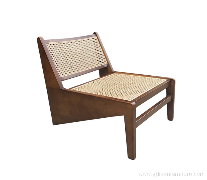 Kangaroo Chair in Rattan and Ash Solid Wood