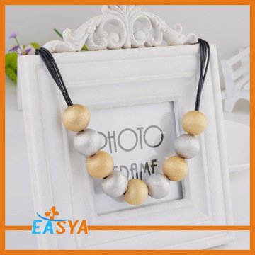 2014 Fashion Bead Necklace Large Wood Beads Pendant Necklace