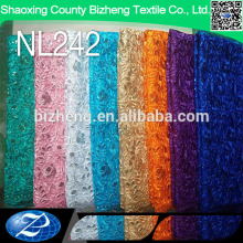 Tulle fabrics sequin french net lace for wedding dress