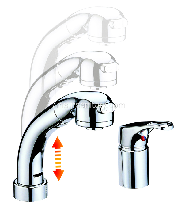 Lubang Double Pull Out Faucet Dapur