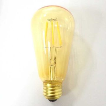 Vintage amber glass bulb ST58 led filament bulb