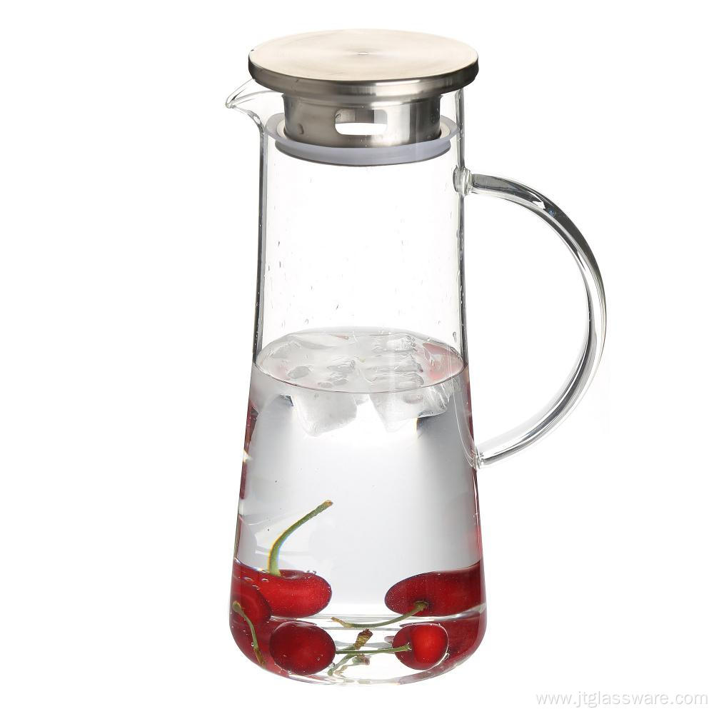 Borosilicate Glass fridge Carafe with handle