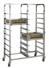Double row large capacity basket trolley