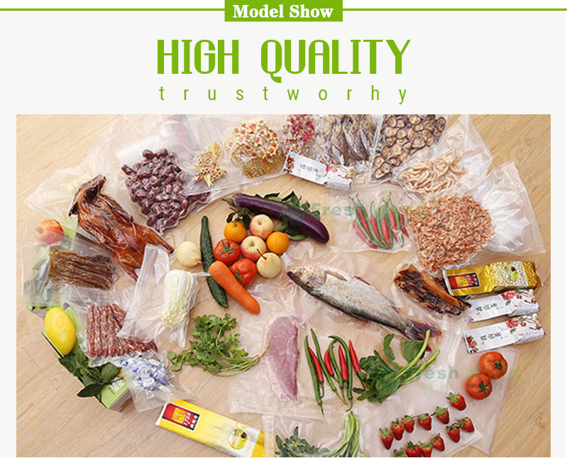 Three Side Seal Plastic Packaging Transparent Nylon vacuum Bag