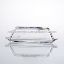 High White crystal glass butter dishes with cover
