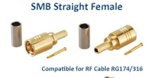 PTFE Insulator SMB RF Connector Female