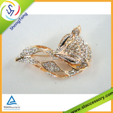Wholesales fox brooch, crystal fox brooch, wedding fox brooch
