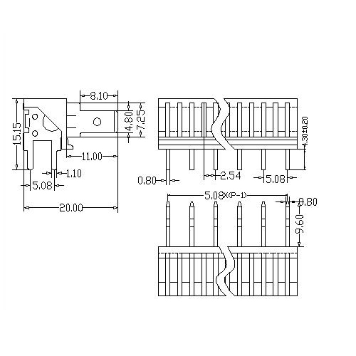 AT256R-5.08／7.62XXX-BPlug-in Terminal Block Pitch5.08／7.62 