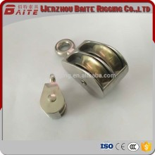 stainless steel double pulleys swivel eye block/ Schwenkauge Block Round Ring Pulley Double Wheel/