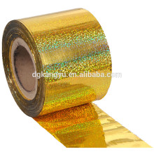 Holographic metallic polyester gold PET Film