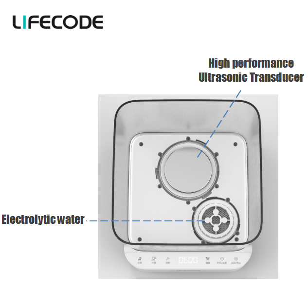 4 L household Fruit and vegetable Ultrasonic cleaner with Electrolysis water system