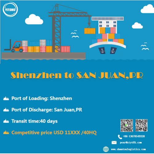 Ocean Freight Shenzhen에서 San Juan Puerto Rico