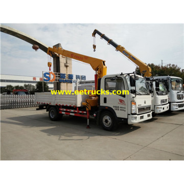 HOWO 4ton Truck Mounted Articulating Cranes